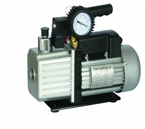 Vacuum pump with gauge