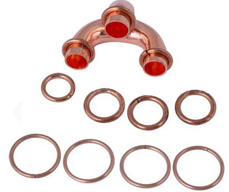 Copper brazing rings