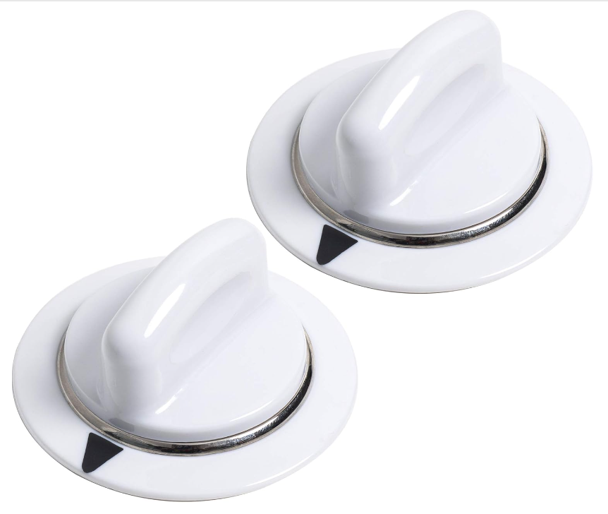WE1M654 Dryer Timer Knob Replacement with Metal Ring Compatible with General Electric and Hotpoint Dryers