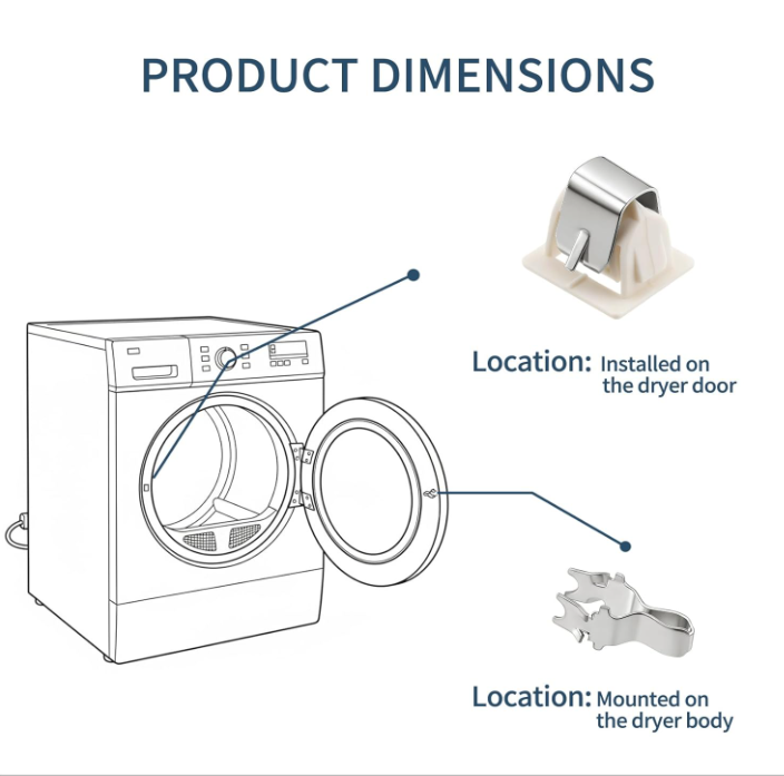Dryer Door Latch Kit for Compatible with Maytag Whirlpool 279570